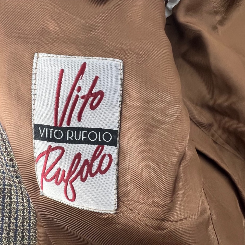 Vito Rufolo Vintage Silk Wool Blazer 39L Lanificio Glen Plaid Italy Sport Coat - Picture 6 of 12
